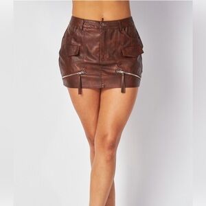 Faux leather Mini Skirt